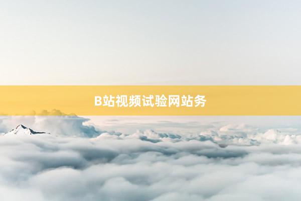 B站视频试验网站务